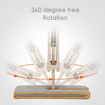 Easy Spin Mop and Broom Microfiber Cleaning Set