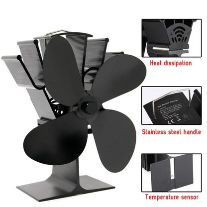 Efficient Heat Powered Fireplace Fan
