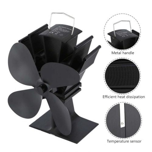 Efficient Heat Powered Fireplace Fan