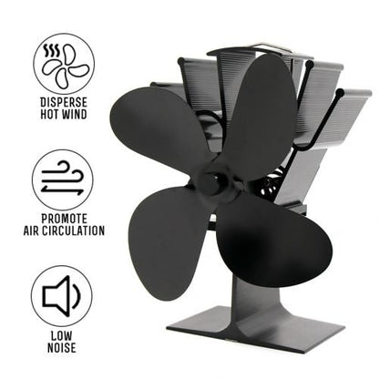 Efficient Heat Powered Fireplace Fan