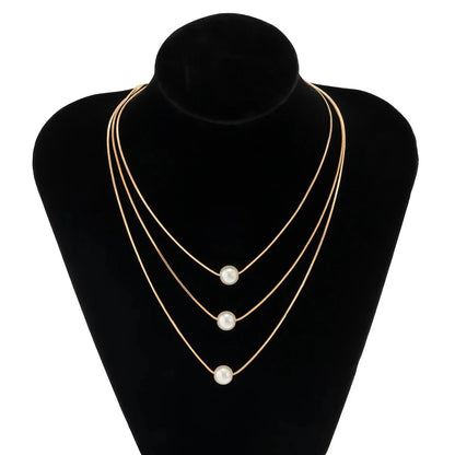 Classic Pearl Rope Chain Necklace