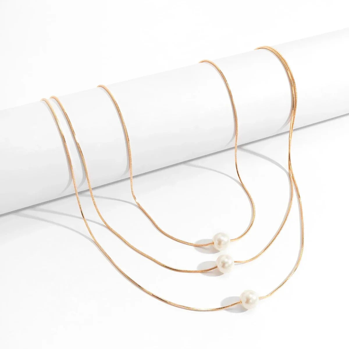 Classic Pearl Rope Chain Necklace