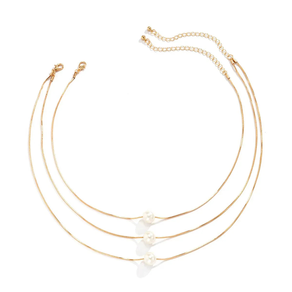 Classic Pearl Rope Chain Necklace