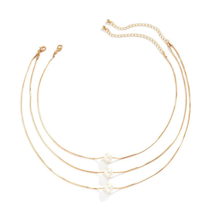 Classic Pearl Rope Chain Necklace