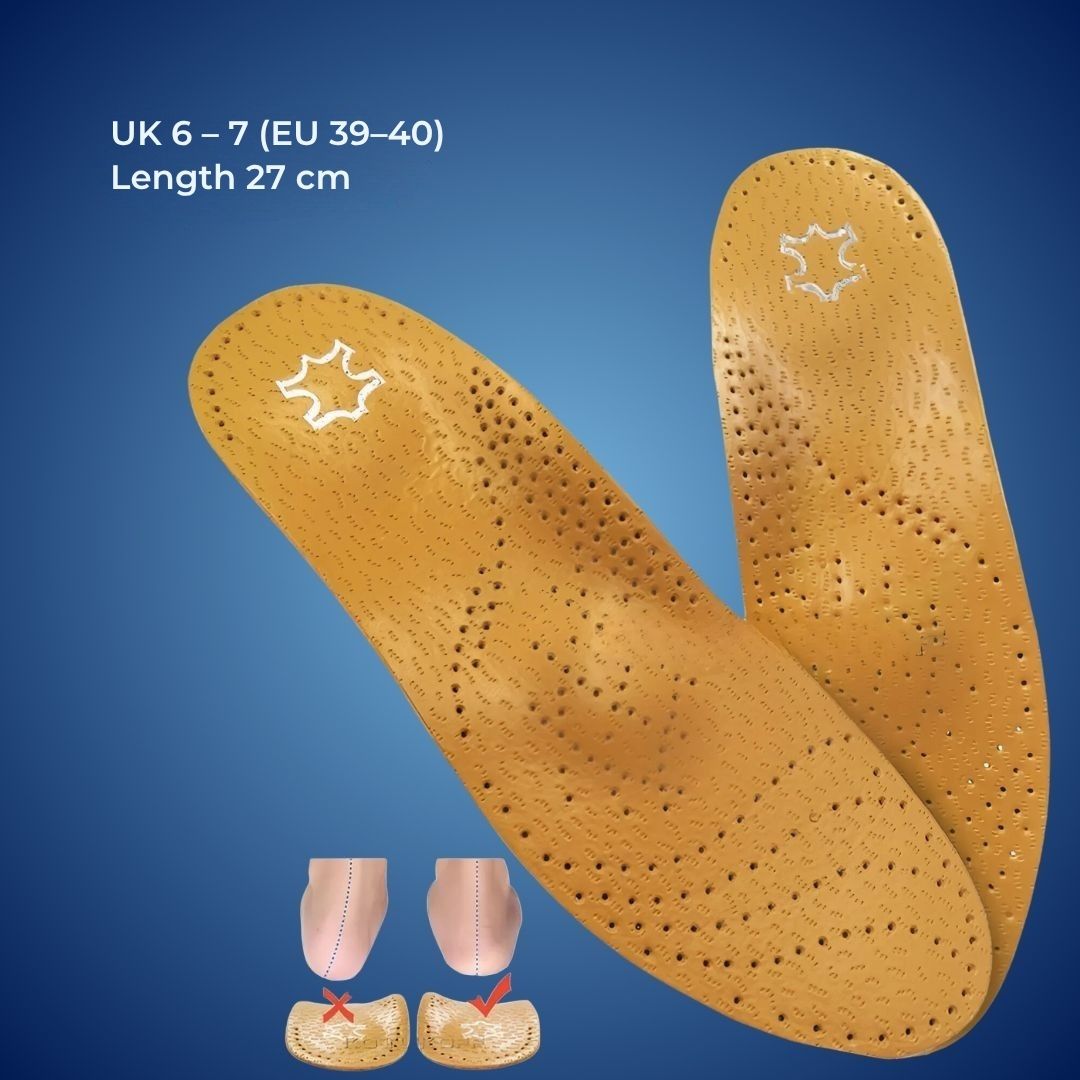 Comfortable Arch Support Leather Insoles