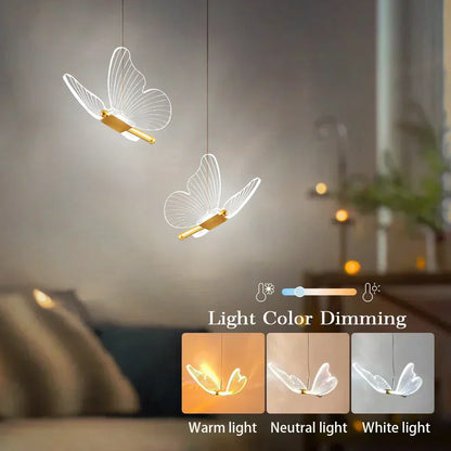 Stylish LED Butterfly Pendant Light