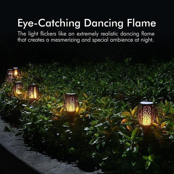 Colorful Outdoor Solar Flame Lamp