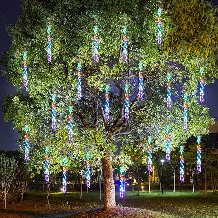 Colorful LED Rain Shower Landscape Light