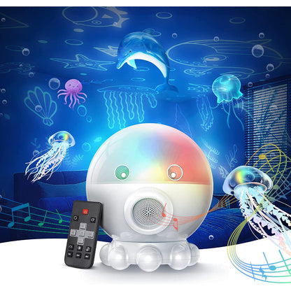 Colorful Ocean LED Night Light with Music Projection
