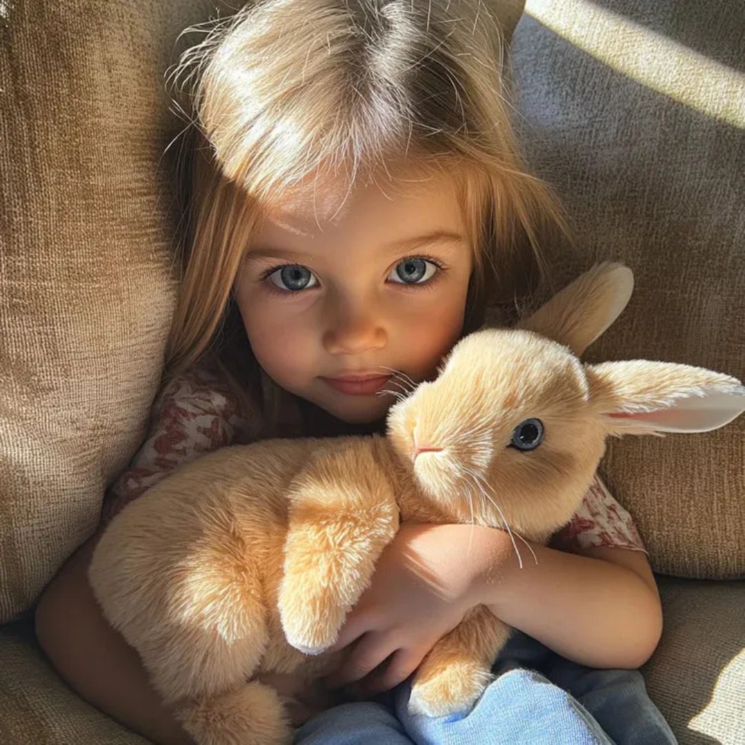 Cuddly Rabbit Stuffed Toy with Fluffy Fur