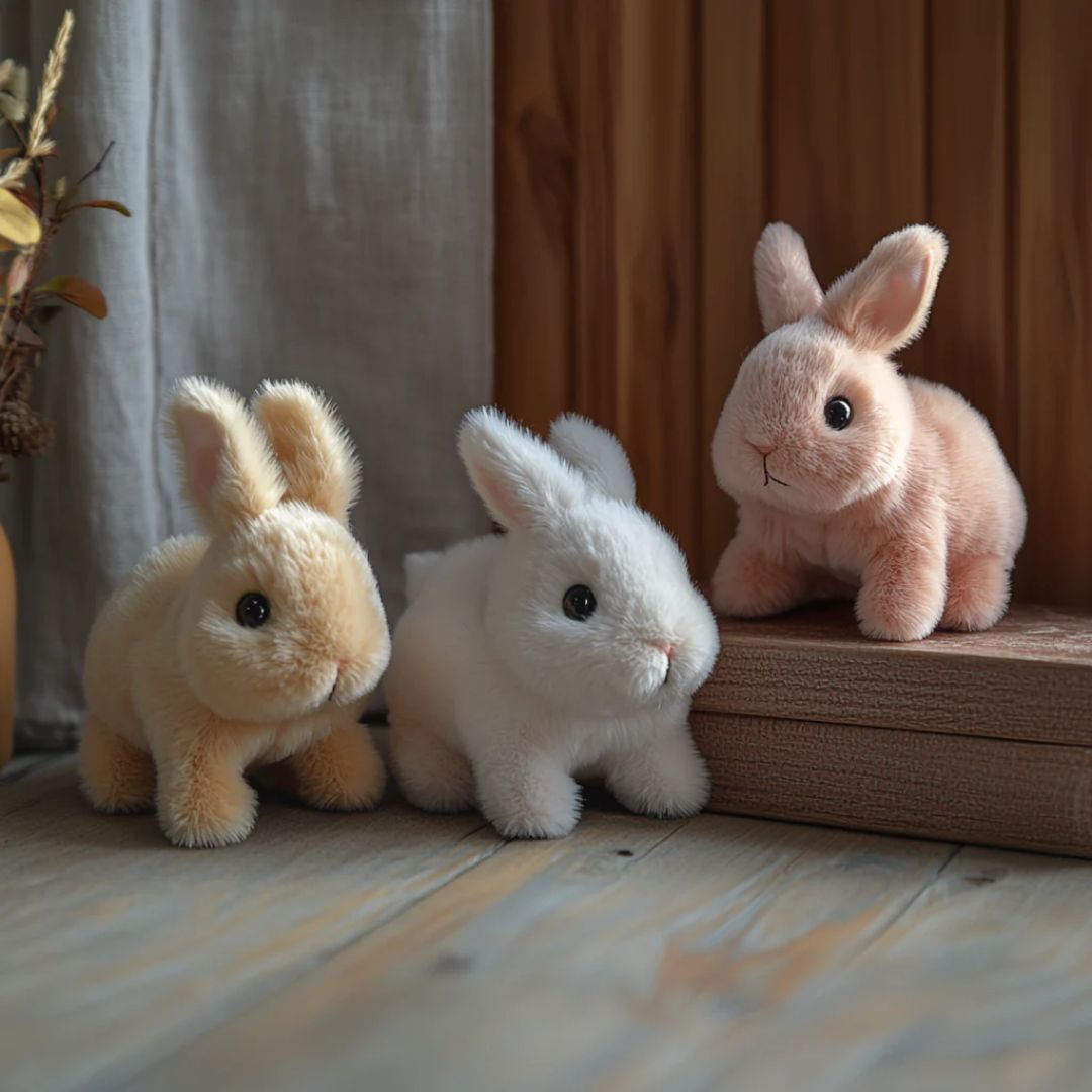 Cuddly Rabbit Stuffed Toy with Fluffy Fur