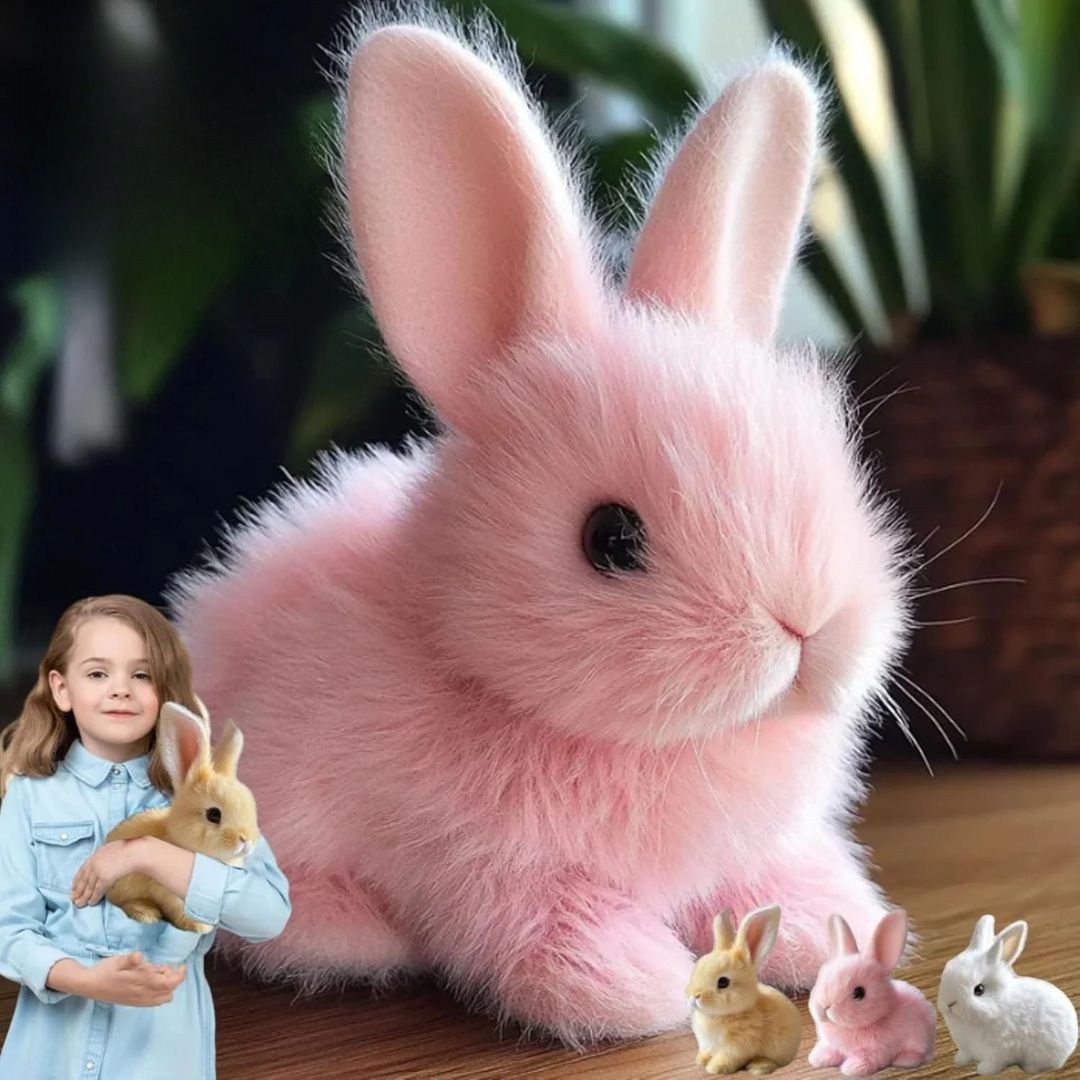 Cuddly Rabbit Stuffed Toy with Fluffy Fur