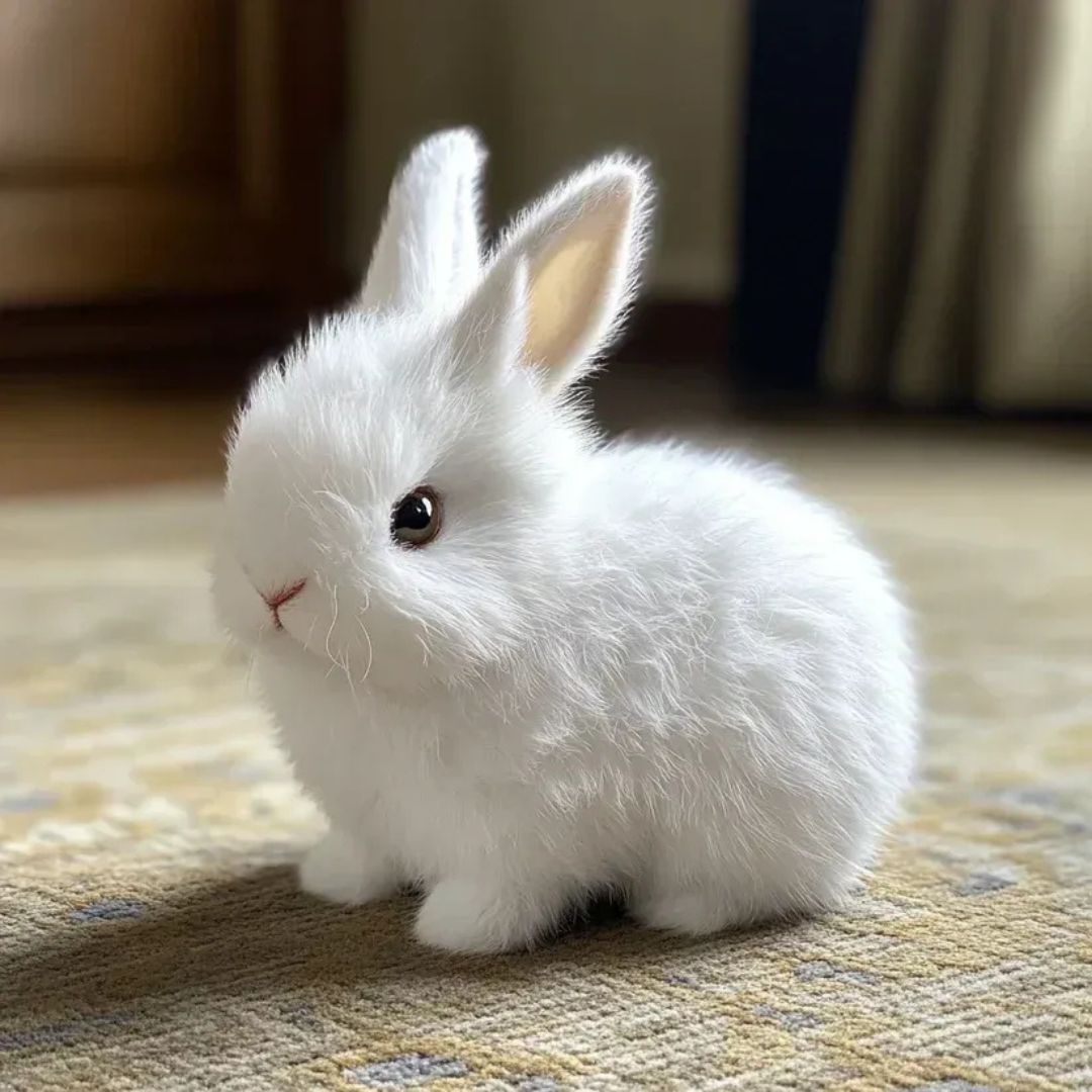 Cuddly Rabbit Stuffed Toy with Fluffy Fur