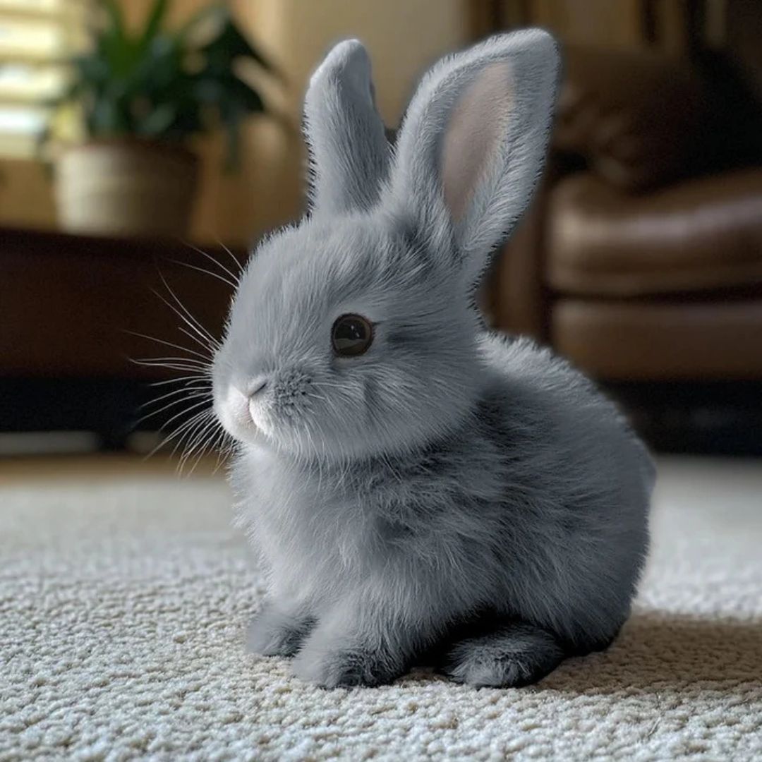 Cuddly Rabbit Stuffed Toy with Fluffy Fur