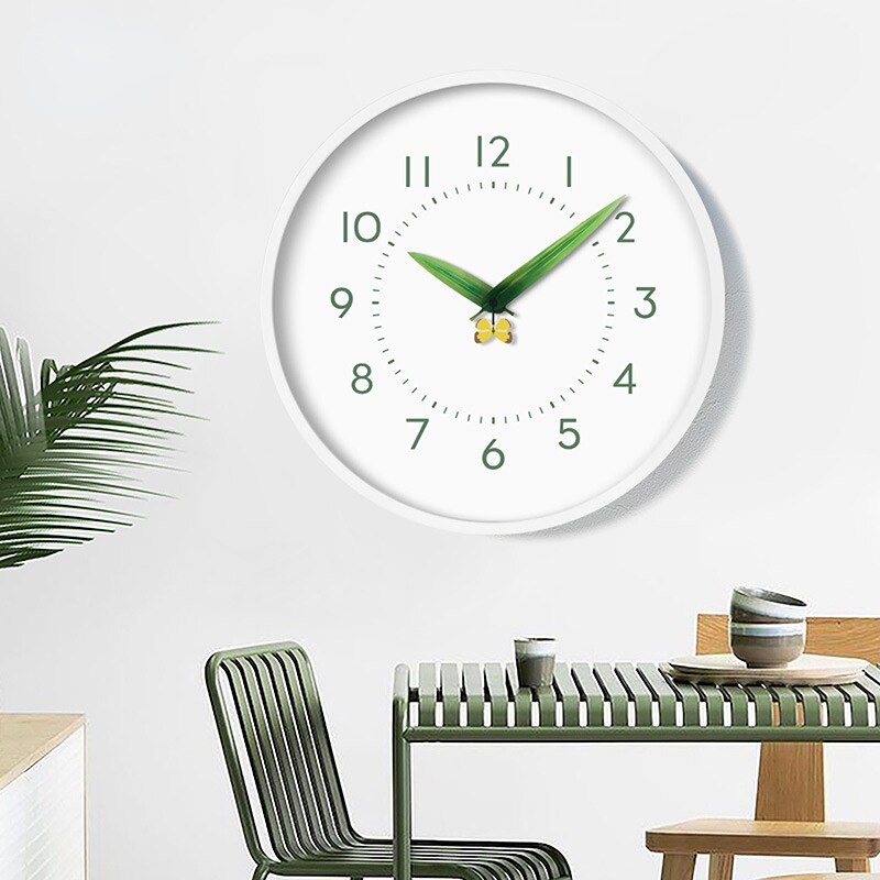 Rustic Wood Bird Clock with Floral Design