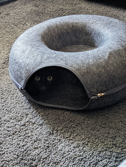 Cozy Cat Tunnel with Plush Sleeping Area