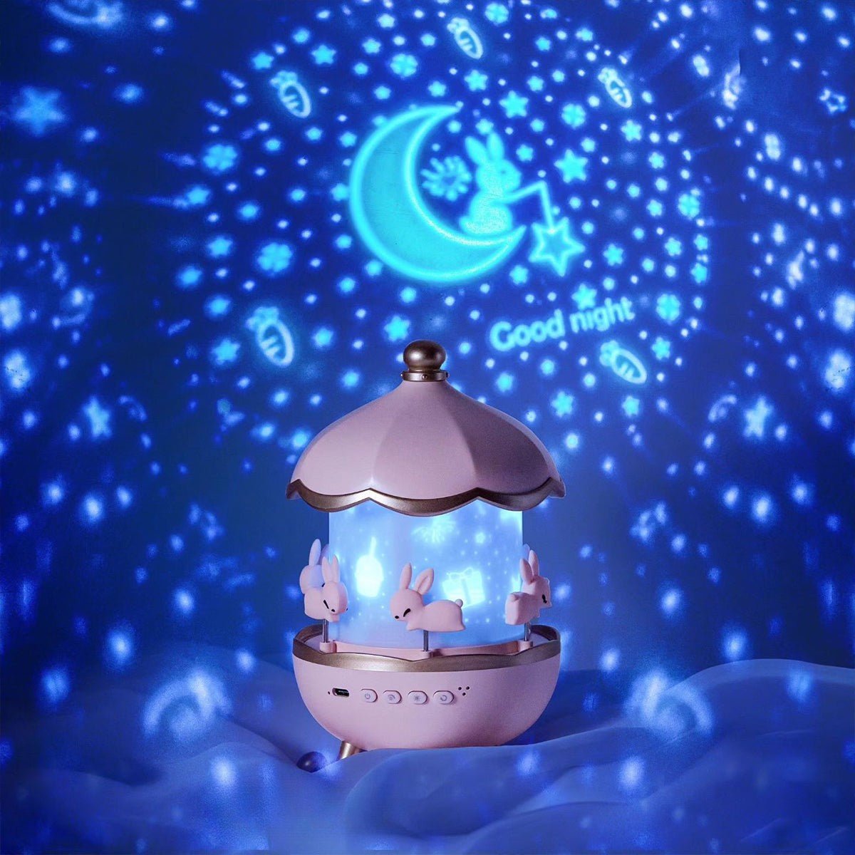 Colorful Night Light Projector with Music and Sounds