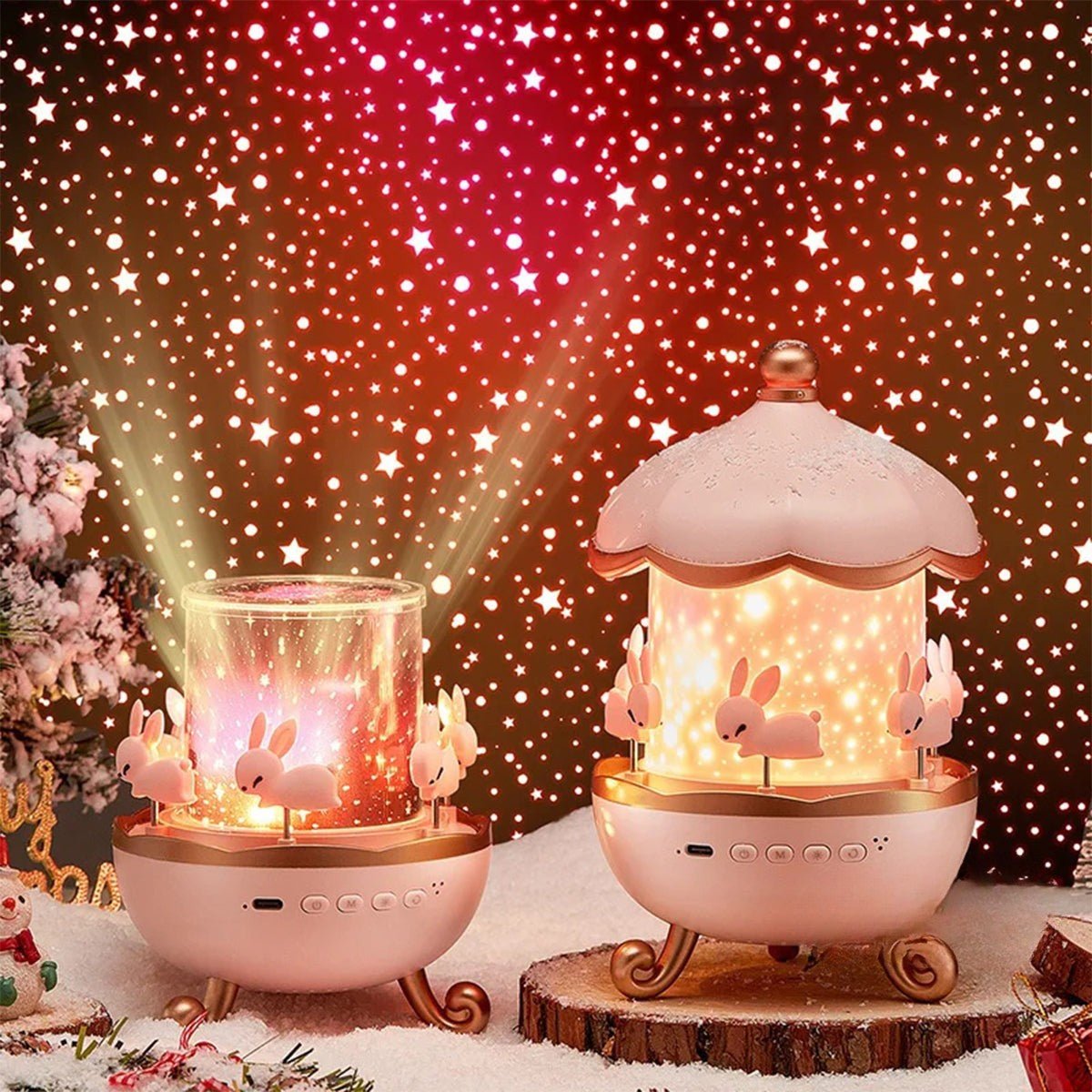 Colorful Night Light Projector with Music and Sounds