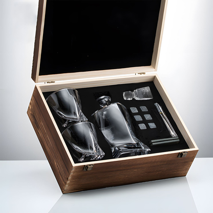 Premium Crystal Whiskey Decanter Gift Set