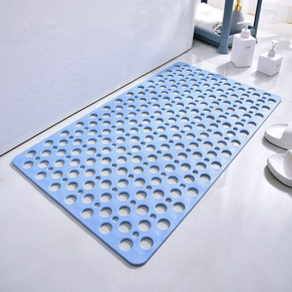 Antibacterial Bathroom Mat with Suction Cups and Fast Drainage