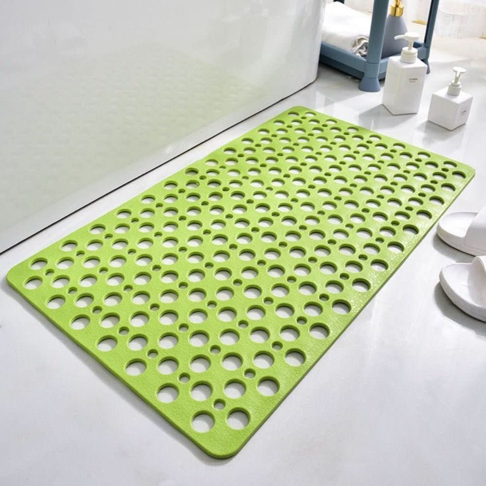 Antibacterial Bathroom Mat with Suction Cups and Fast Drainage