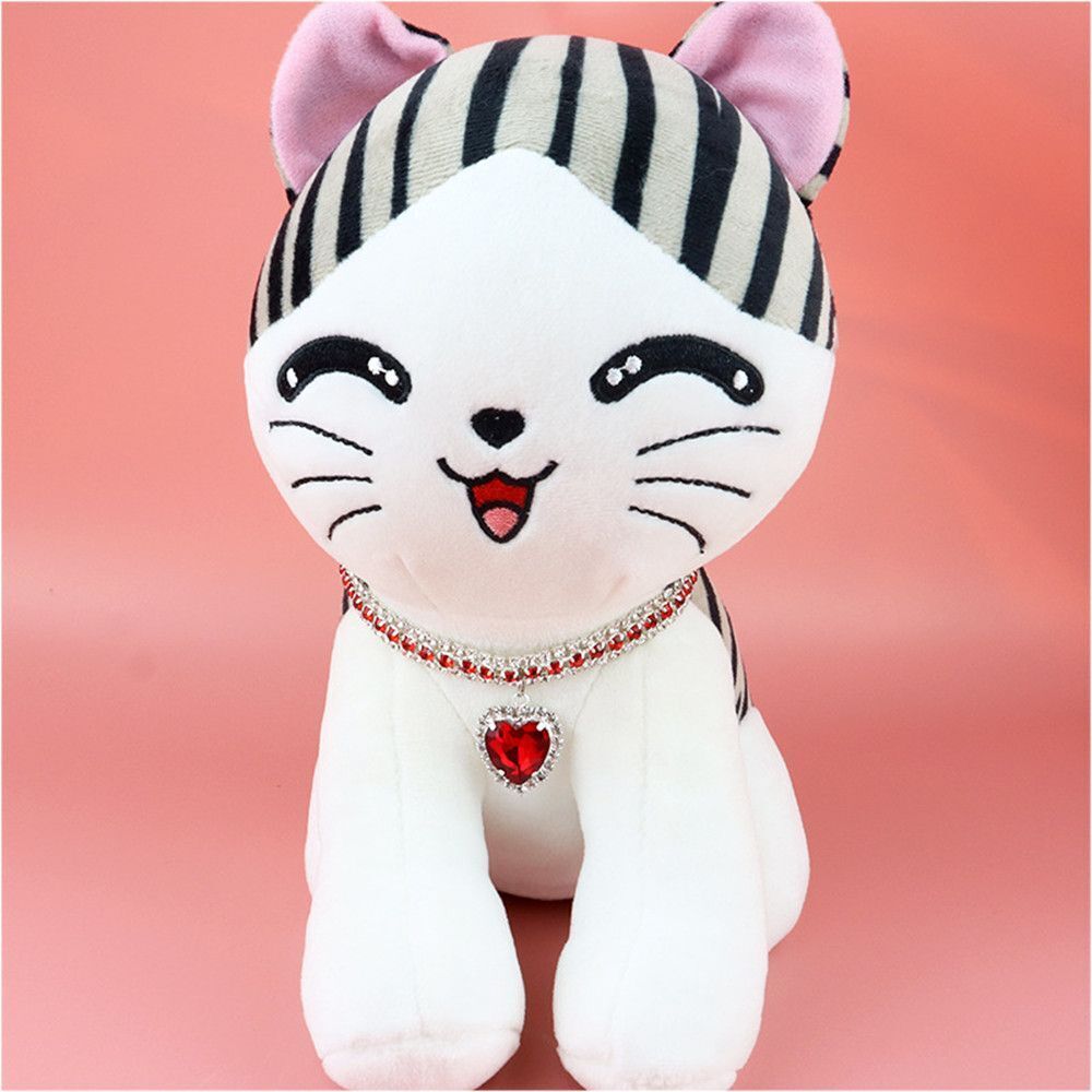 Sparkling Crystal Cat Collar with Heart Pendant