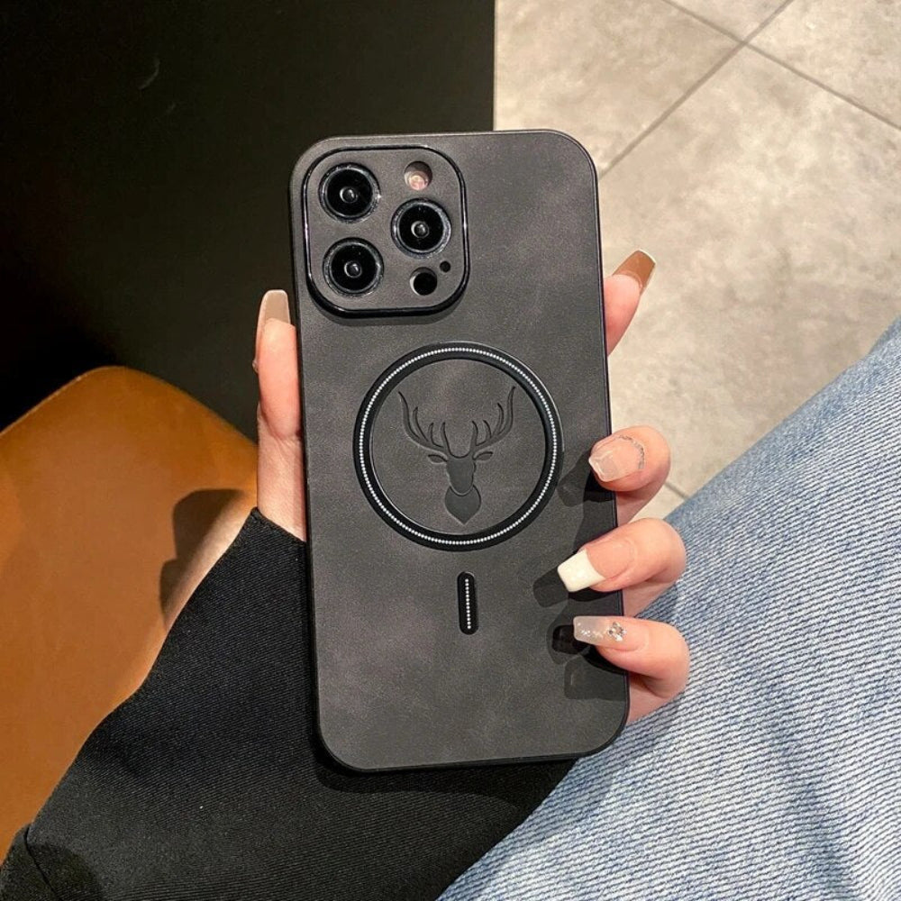 Premium Leather Phone Cover with Magnet Closure