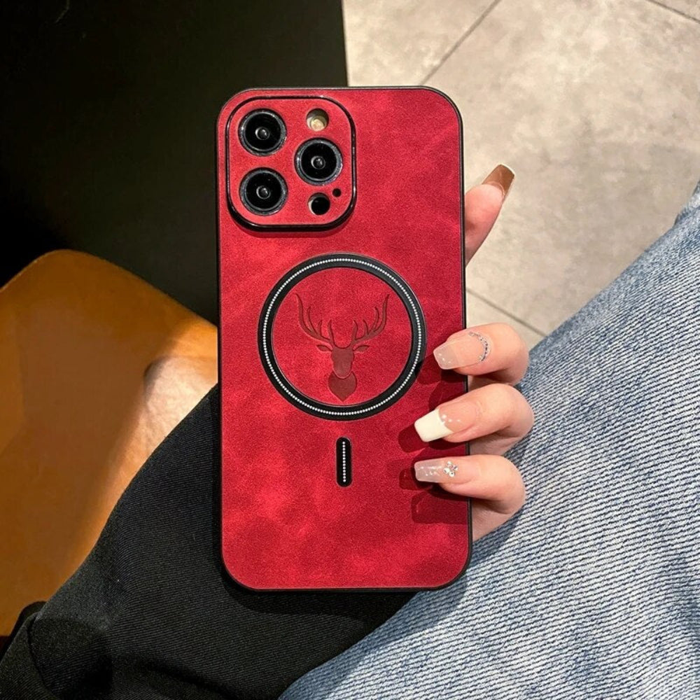 Premium Leather Phone Cover with Magnet Closure
