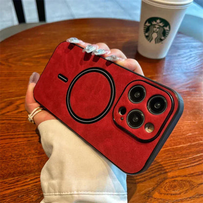 Premium Leather Phone Cover with Magnet Closure