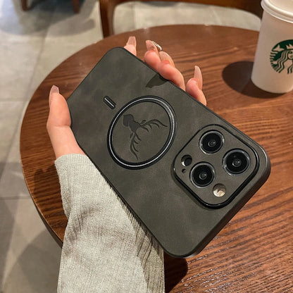 Premium Leather Phone Cover with Magnet Closure