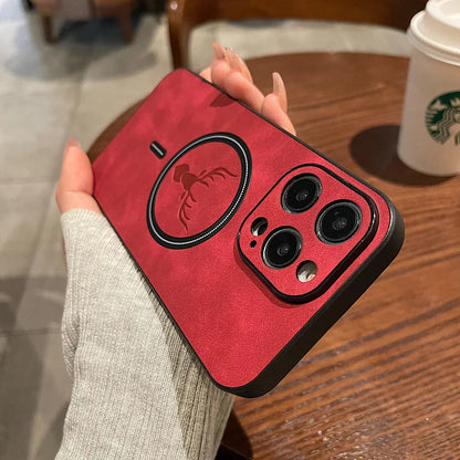 Premium Leather Phone Cover with Magnet Closure