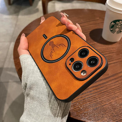 Premium Leather Phone Cover with Magnet Closure
