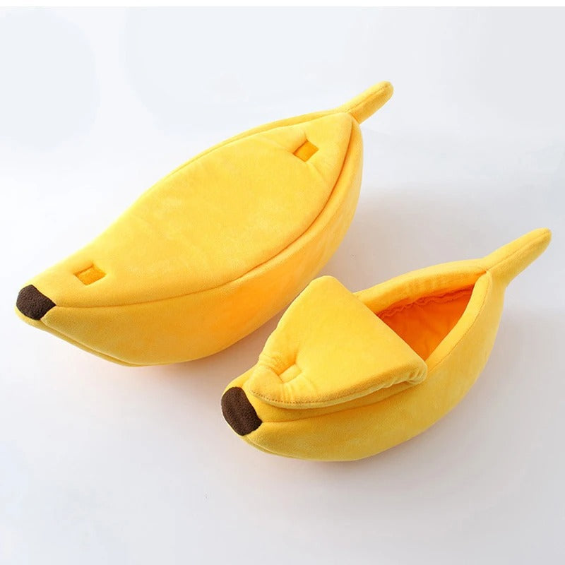 Comfy Banana Shaped Cat Bed