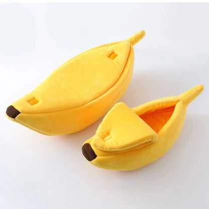Comfy Banana Shaped Cat Bed