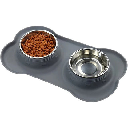 Dual Pet Food Bowl Set