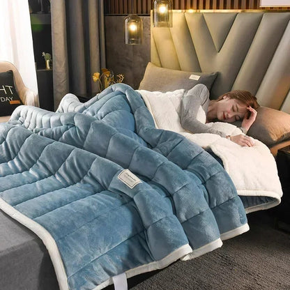 Plush Deluxe – Warm Fuzzy Throw Blanket for Winter Nights
