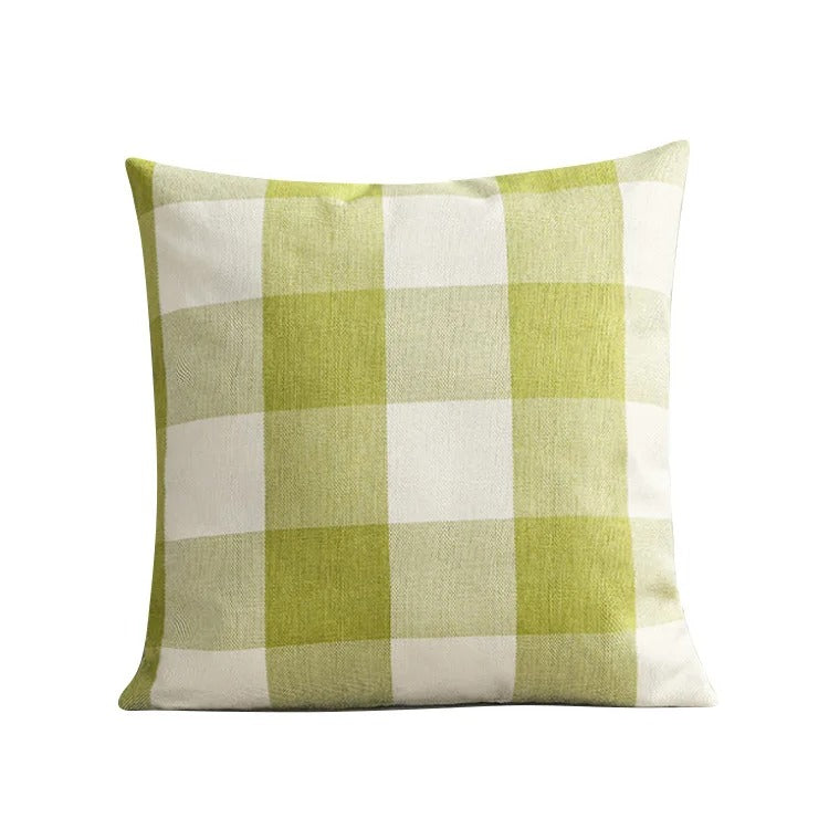 Classic Plaid Home Cushion Cover
