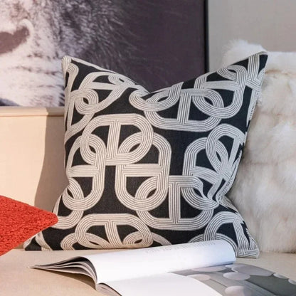 Soft Plush Reversible Geometric Cushion Cover - Befez