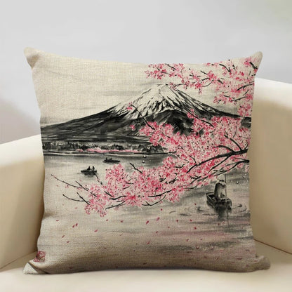 Beautiful Mount Fuji Decorative Pillow Cover