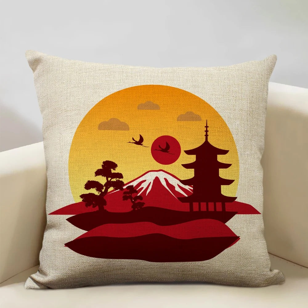 Beautiful Mount Fuji Decorative Pillow Cover - Befez