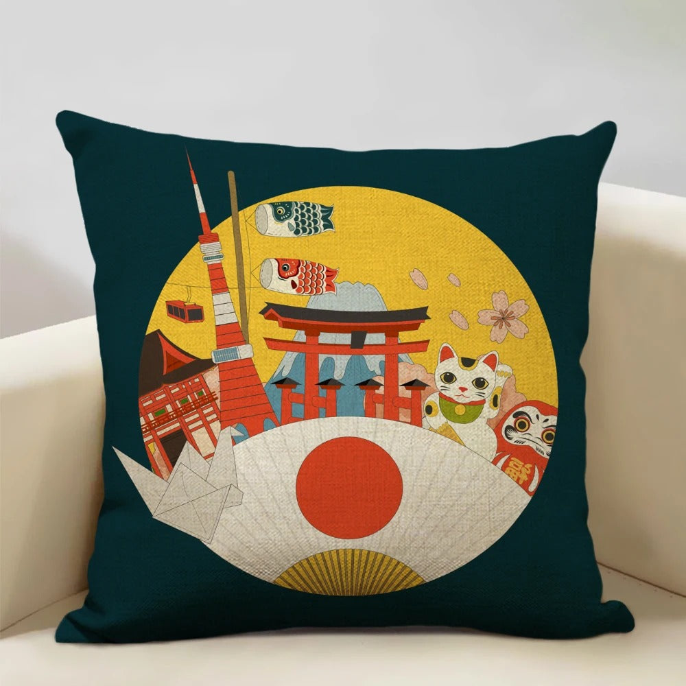 Beautiful Mount Fuji Decorative Pillow Cover