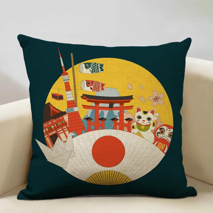 Beautiful Mount Fuji Decorative Pillow Cover