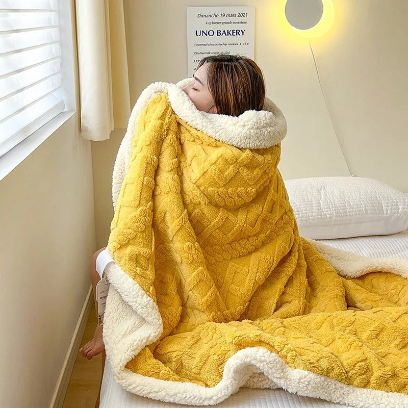 Plush Soft Wool Throw Blanket