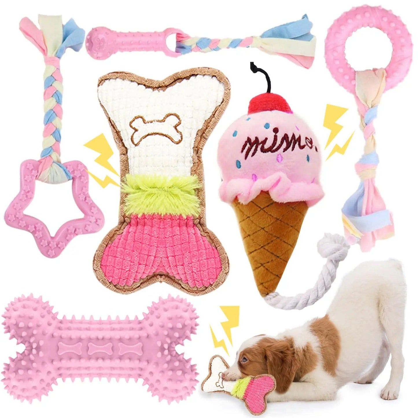 Cute Dog Chew Toys 6 Piece Set