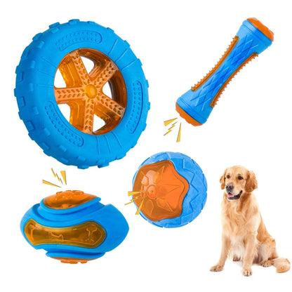 Tough Rubber Dog Toys - Fun and Safe Pet Play