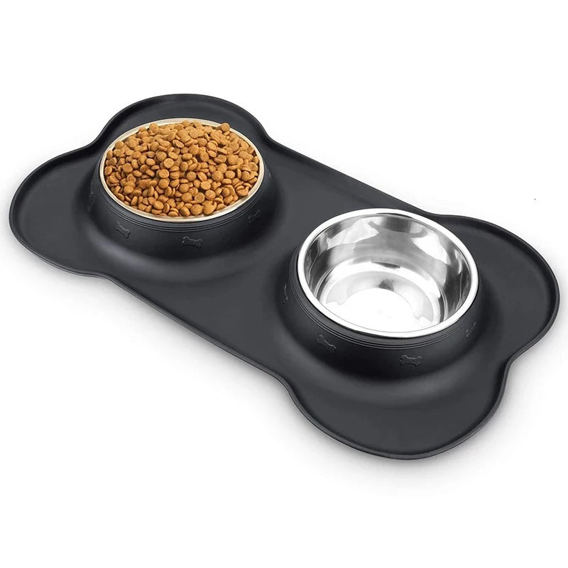 Dual Pet Food Bowl Set