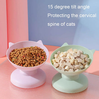 Double Cat Food Bowl Set