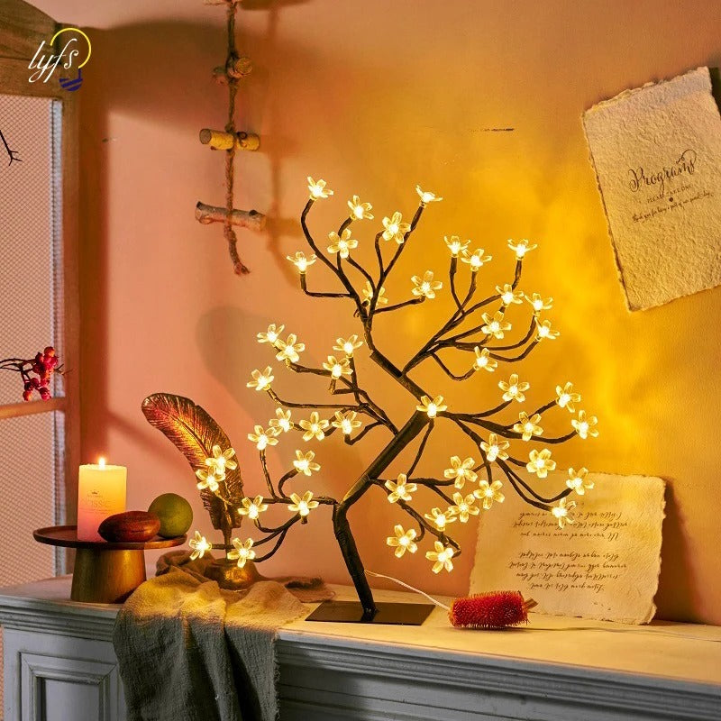 Beautiful LED Desk Lamp - Pink Flower Design - Befez