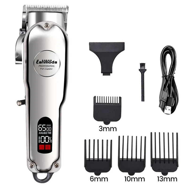 Premium Pet Grooming Clippers Rechargeable Dog Trimmer Kit