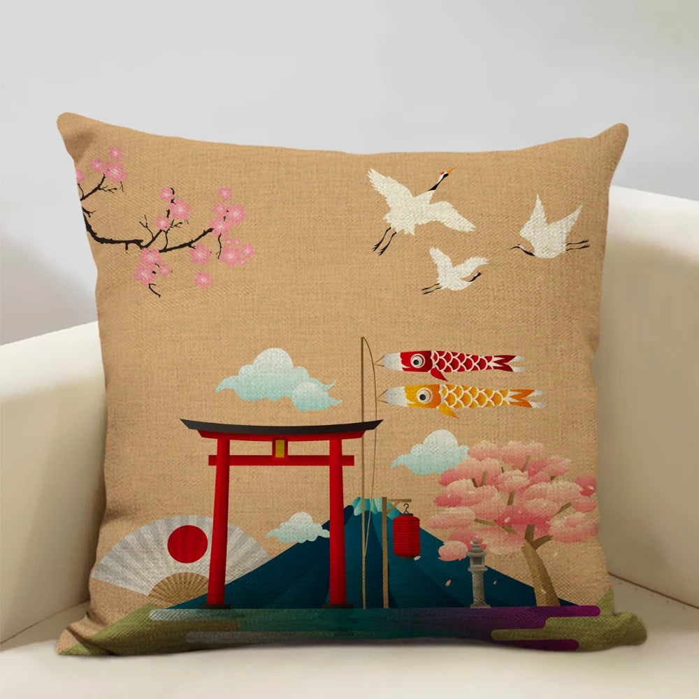 Beautiful Mount Fuji Decorative Pillow Cover